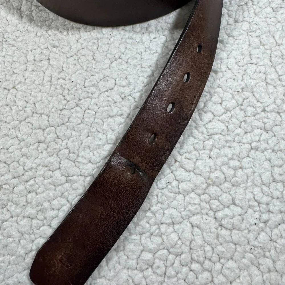 Carhartt Men's Burnished Leather Box Buckle Belt Brown Size 40